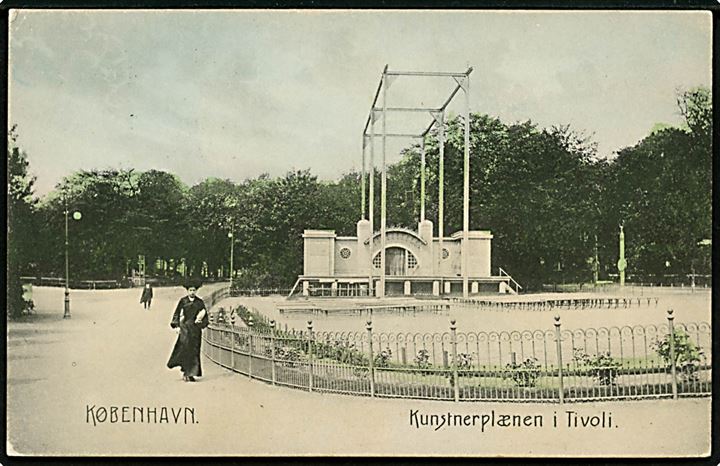 Købh. Kunstnerplænen i Tivoli. Stenders no. 3193.