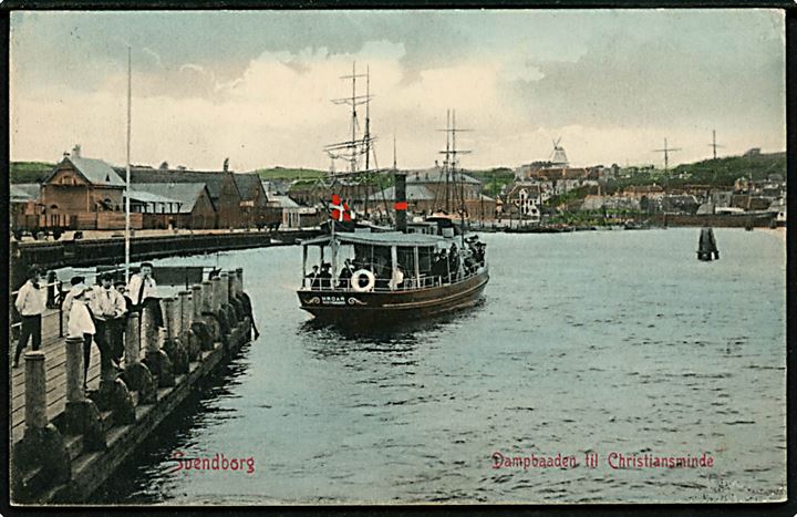 Svendborg, Dampbåden Horar til Christiansminde. Warburg no. 2504.