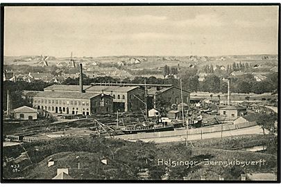 Helsingør Jernskibsværft med dampskib. Jens Møller no. 201.