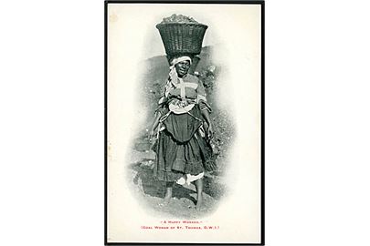 D.V.I., St. Thomas, A happy Worker, Coal Woman. U/no.