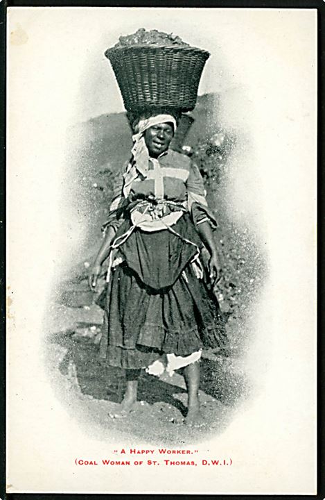 D.V.I., St. Thomas, A happy Worker, Coal Woman. U/no.