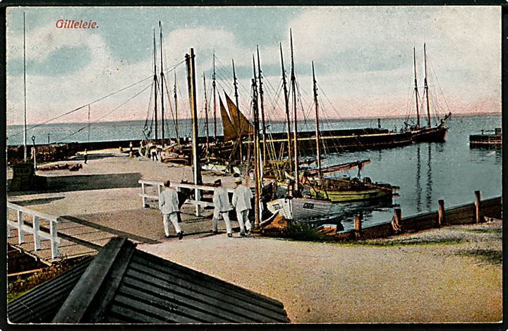 Gilleleje, havneparti. A. Vincent no. 150.