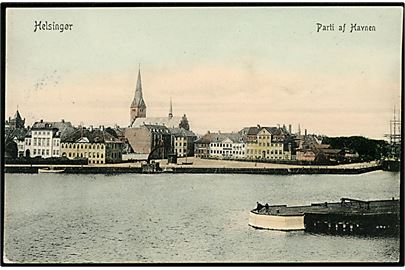 Helsingør. Parti fra Havnen. P. Alstrup no. 909.