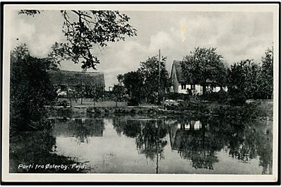 Østerby på Fejø. Ved gadekæret. Stenders no. 78862. Sendt til Ærø!