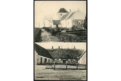 Eiby ved Bogense. Kirke og Skole. No. 7430. Lille knæk!