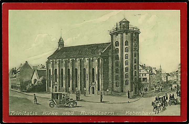 Købh., Trinitatis kirke med Rundetaarn. Dansk Lystrykkeri, Lystryk Radering no. 6