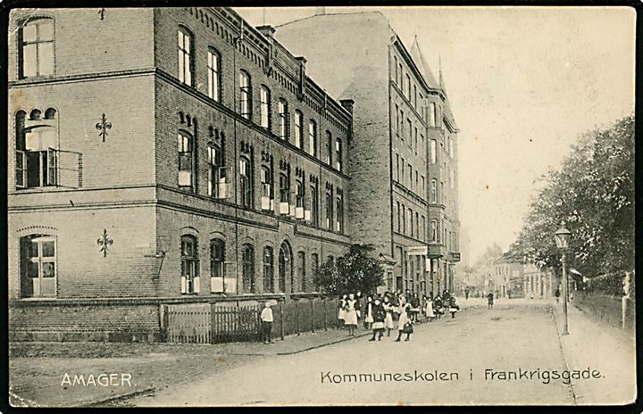 Købh., Frankrigsgade Kommuneskole på Amager. Stenders no. 7781.