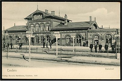 Tønder, jernbanestation. S. Matthiesen no. 1107.