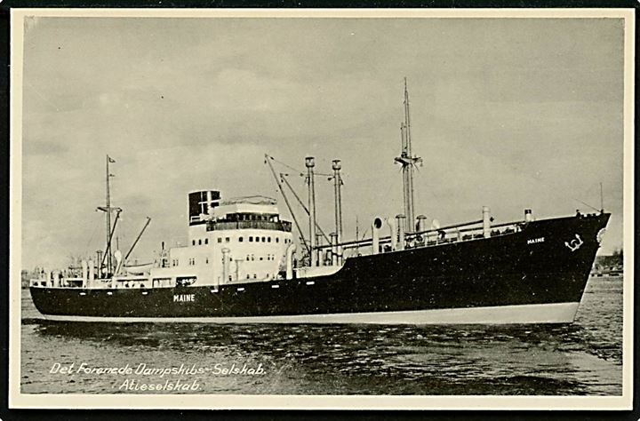 Maine, M/S, DFDS fragtskib. Stenders no. 87030.