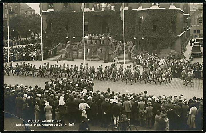 Kullalägret 1931. Spejdernes Helsingborg besøg d. 14.7.1931. Killberg no.12526. Hj.knæk.