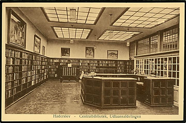 Haderslev, Centralbiblioteket, Udlånsafdelingen. Lund u/no.