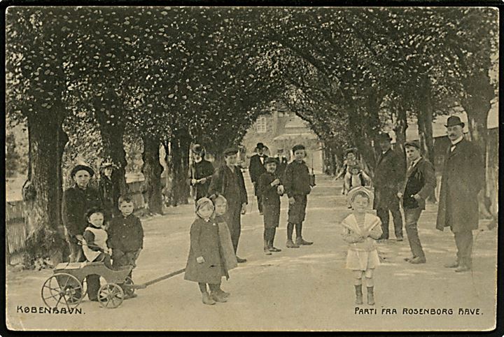 Købh., Parti fra Rosenborg have. Fotograf Orla Bock. A. Vincent no. 513.