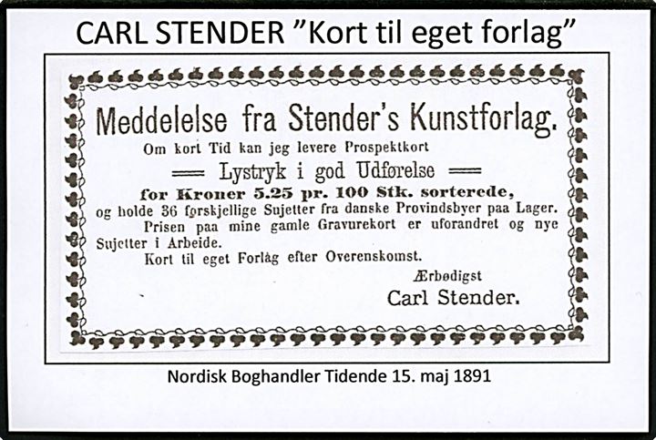 Fanø, Hilsen fra med Hotel Kongen af Danmark. Se DFT nr. 5/2011 vedr. Stenders kort til eget forlag.