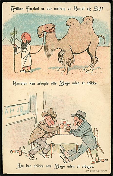 Alfred Schmidt: Hvilken Forskel er der mellem en Kamal og Dig? Stenders u/no. Ældre kort benyttet i 1917. 