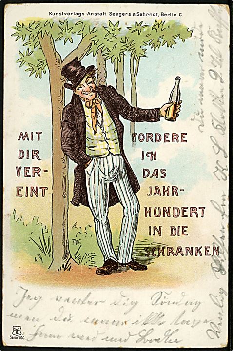 5 pfg. Germania på brevkort annulleret Schauby *(Alsen)* d. 2.10.1903 til Lærup pr. Tandslet. Ank.stemplet Tandslet *(Alsen)*.