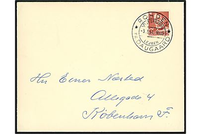 25 øre Fr. IX på brev annulleret med spejder særstempel Rohden pr. Daugaard / Pigespejder Lejren d. 3.7.1951 til København.