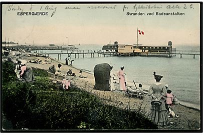 Espergærde. Stranden ved Badeanstalten. P. Alstrup no. 5290.