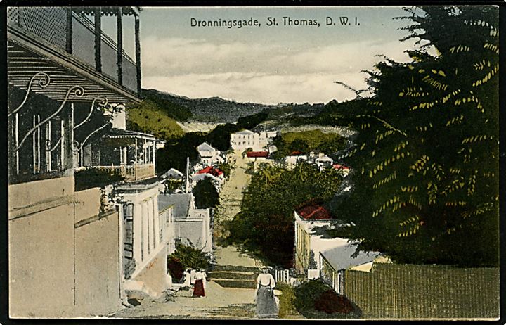 D.V.I., St. Thomas Dronningsgade. Lightbourn West India Serie u/no. 