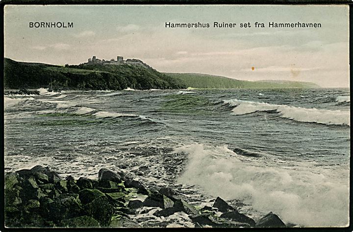 Hammerhus. Ruinen set fra Hammerhavnen. P. Alstrup no. 3616.