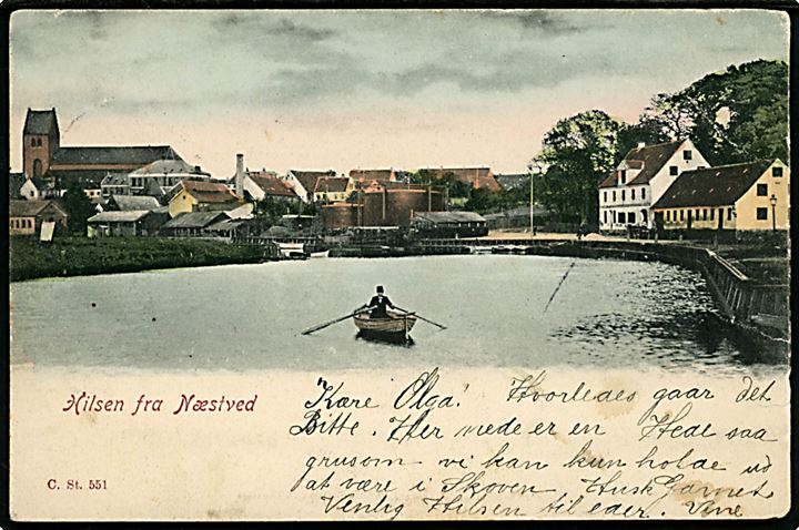 Næstved. Udsigt fra Havnen. Stenders no. 551. 