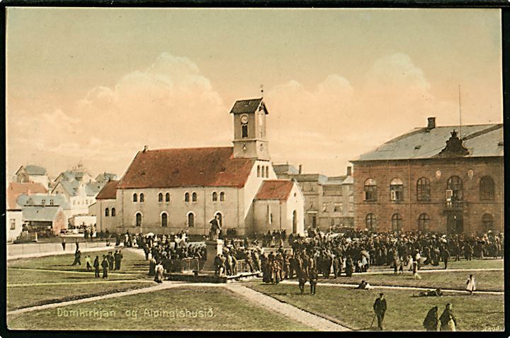 Reykjavik. Domkirke og altingshus. Stenders no. 39406. 