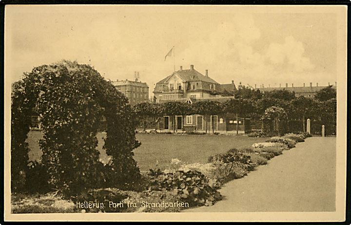 10 øre Bølgelinie på brevkort fra Hellerup d. 22.7.1922 til Landbrugsafdelingen, Den hollandske Udstilling, København. Ank.stemplet med sjældent brotype IIb særstempel Hollandske Udstilling København d. 22.7.1922.