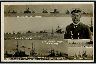 George V og Royal Navy flåderevy ved Spithead.