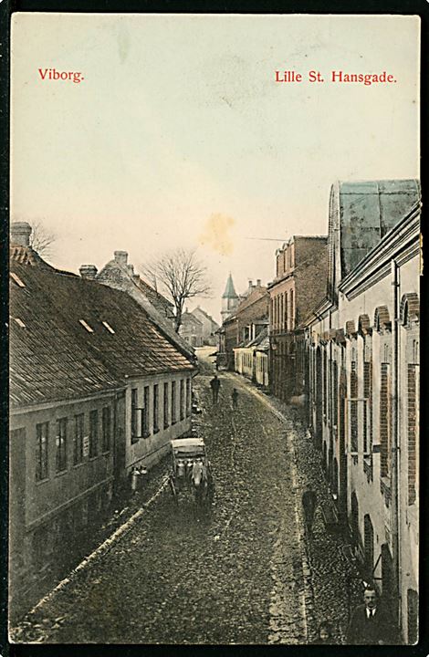 Viborg, Lille St. Hansgade. W. & M. no. 545. Frankeret med 5 øre Chr. IX og Julemærke 1906 stemplet  Kjøbenhavn VII d. 23.12.1906.