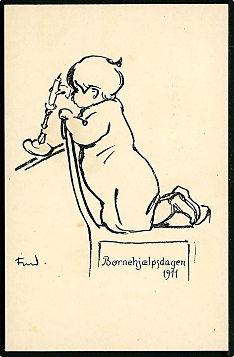 Ludvig Find: Børnehjælpsdagen 1911. Chr. J. Cato U/no.