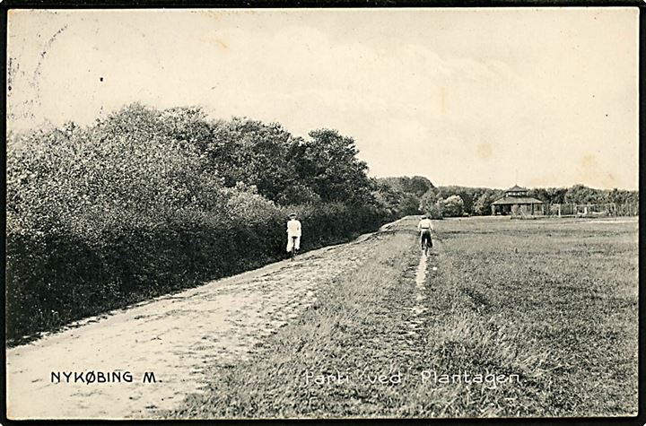 Nykøbing M., parti ved plantagen. Stenders no. 13158.