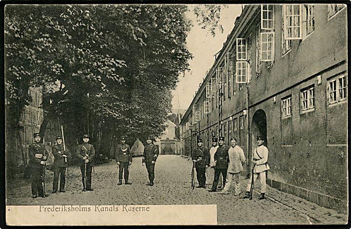 Købh., Frederiksholms kanals Kaserne. Bróns Hóegs Forlag u/no. 