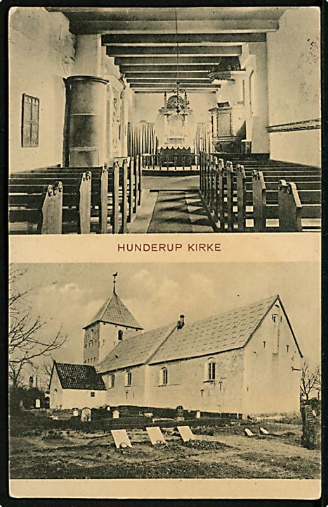 Hunderup kirke ved Bramming. L. Poulsen no. 32364.