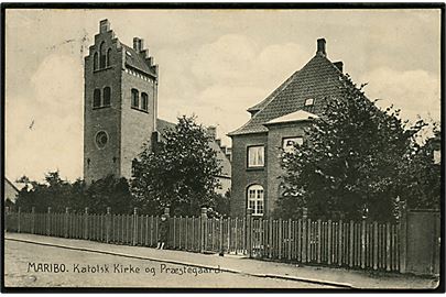 Maribo, katolske kirke og præstegård. Stenders no. 21605.