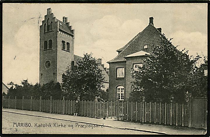 Maribo, katolske kirke og præstegård. Stenders no. 21605.