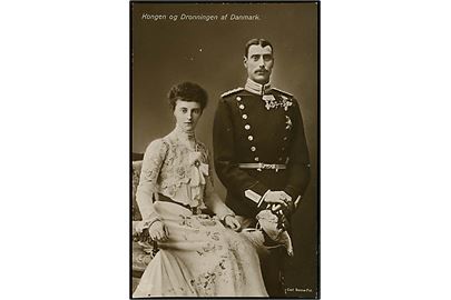 Kong Chr. X og dronning Alexandrine. Carl Sonne U/no.