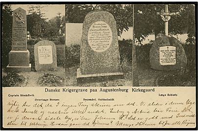 Augustenborg. De Danske Krigergrave på kirkegården. 