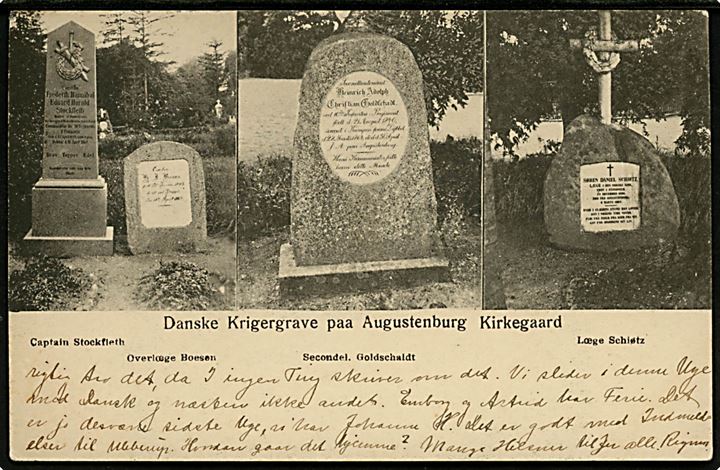 Augustenborg. De Danske Krigergrave på kirkegården. 