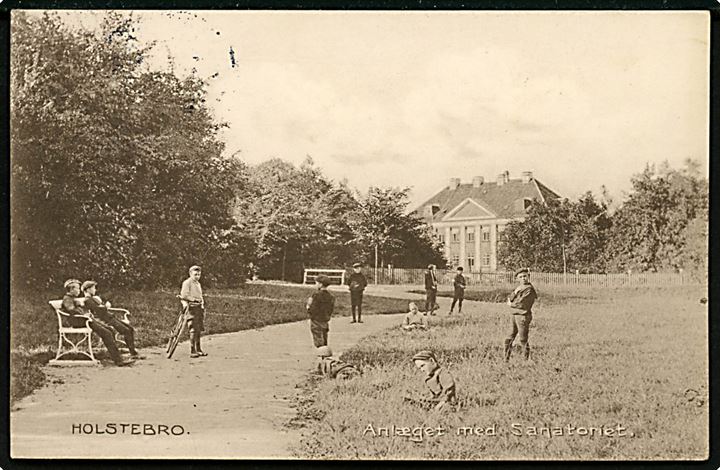 Holstebro. Anlæget med Sanatoriet. Stenders no. 16914 k. 