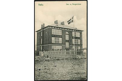 Sæby. Den ny Borgerskole. P. Alstrup no. 2277.