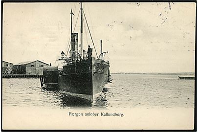 Kalundborg. “Zampa”, S/S, DFDS anløber. Hjuldamper på ruten Kalundborg - Aarhus 1901-1910. U/no. 