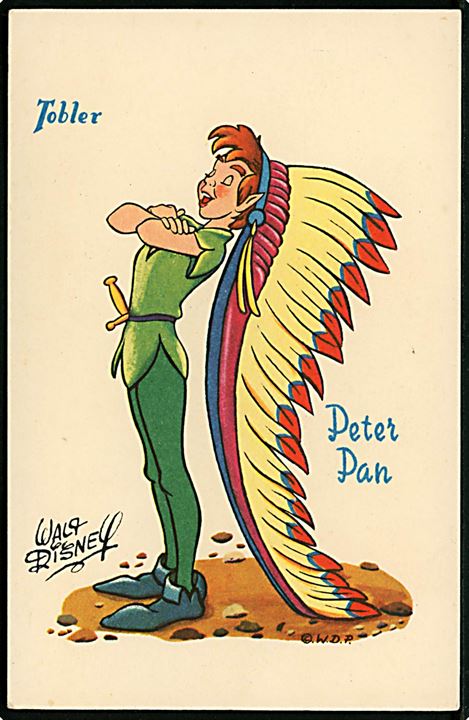 Walt Disney. Peter Pan. Fransk reklame fra 50'erne, for “Tobler” chokolade. Georges Lang, Paris u/no.