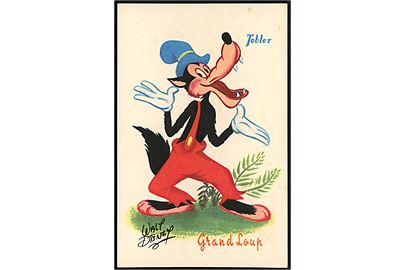 Walt Disney. Store Stygge Ulv. Fransk reklame fra 50'erne, for “Tobler” chokolade. Georges Lang, Paris u/no.