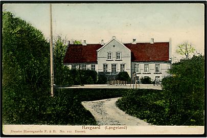 Havgaard. Langeland. Danske Herregaarde, F. & B. No. 112.