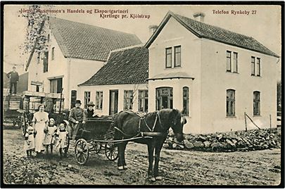 Kjertinge pr. Kjølstrup, Jørgen Rasmussens Handels og Eksportgartneri. P. H. Beck no. 31512. Sendt med fortrykt nytårshilsen d. 1.1.1914.