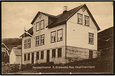 Færøerne, Vestmanhavn, Sysselmand Z. Nielsens hus. A. G. Breidal u/no.