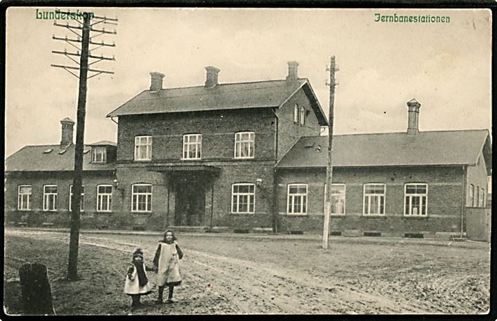 Lunderskov jernbanestation. P. Alstrup no. 3080.