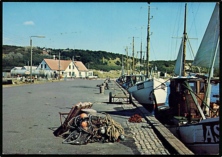 Anholt havn med fiskerfartøjer bl.a. A500. Gamma foto u/no.