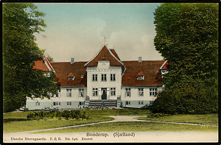 Bonderup, Sjælland. Danske Herregaarde, F. & B. No. 646.