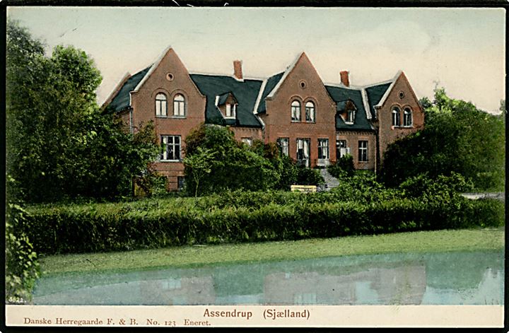 Assendrup, Sjælland. Danske Herregaarde, F. & B. No. 123.