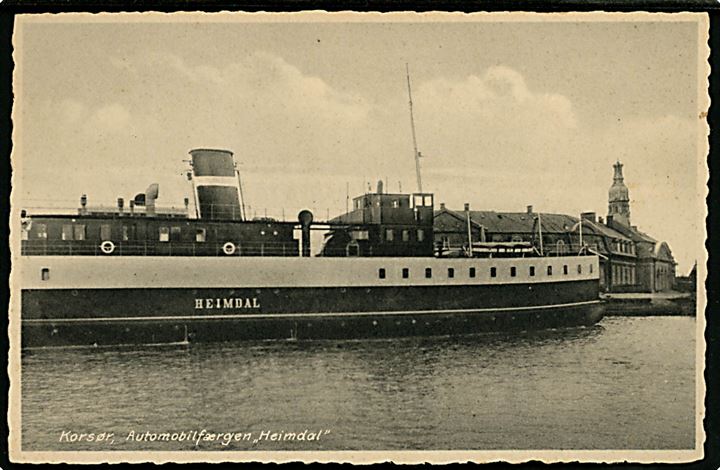 Heimdal, DSB automobilfærge i Korsør. R. Olsen / Kiosken ved banen no. 7078